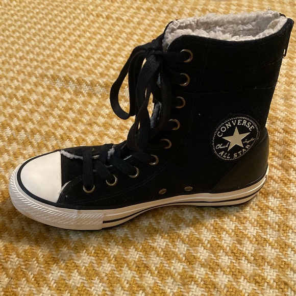 Converse Faux Fur High Tops - Picture 2 of 11